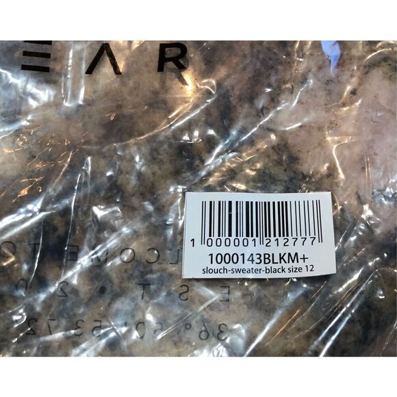 FITWEAR FASHION - NWT L Sz M+ (12) Long Sleeve Slouch Top (Fleece Lined) - Picture 16 of 16